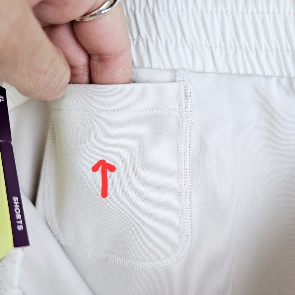All in Motion Cream Translucent Tulip Shorts NWT, size XL - Picture 15 of 15